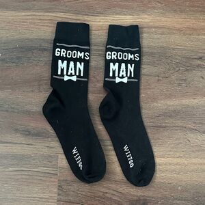 Black Groomsman Socks
